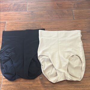 Black and Tan High-Waisted Shapewear